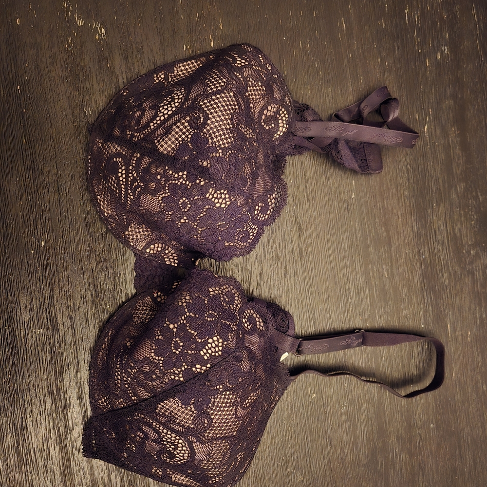 Victoria's Secret Deep Purple Lace Bra